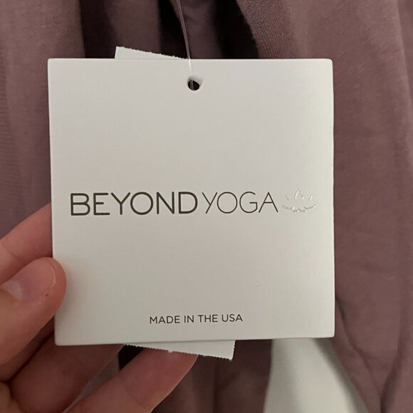 Beyond Yoga open cardigan in mauve NWT size medium wide sleeve cozy comfort - Picture 9 of 12